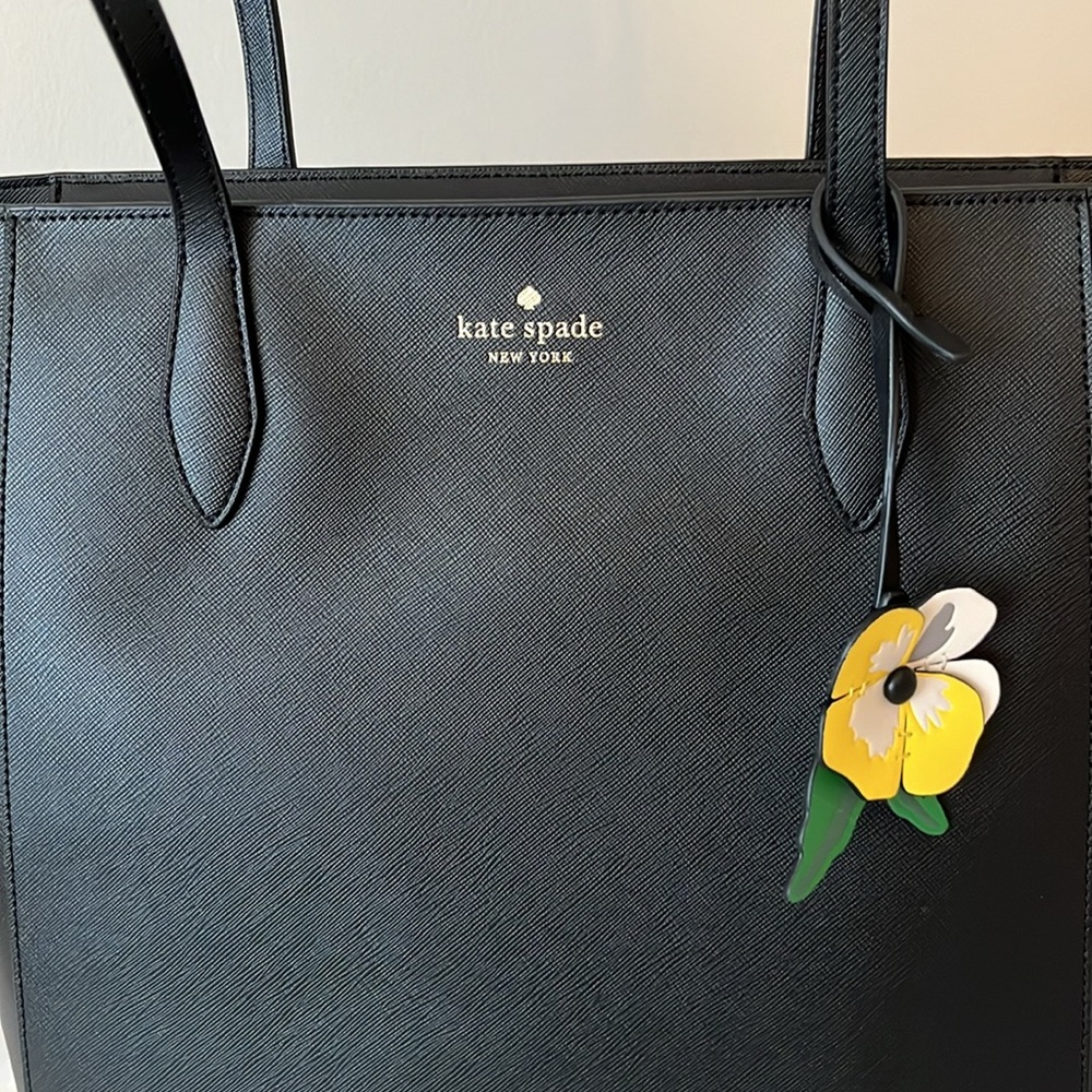 NEW with tags Kate Spade black tote K597 PVC black - Picture 2 of 6